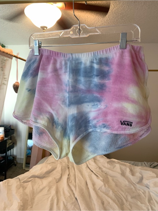 Vans Pants - Vans Tie-Dye Athletic Lounge Shorts - Pink, Blue, Yellow